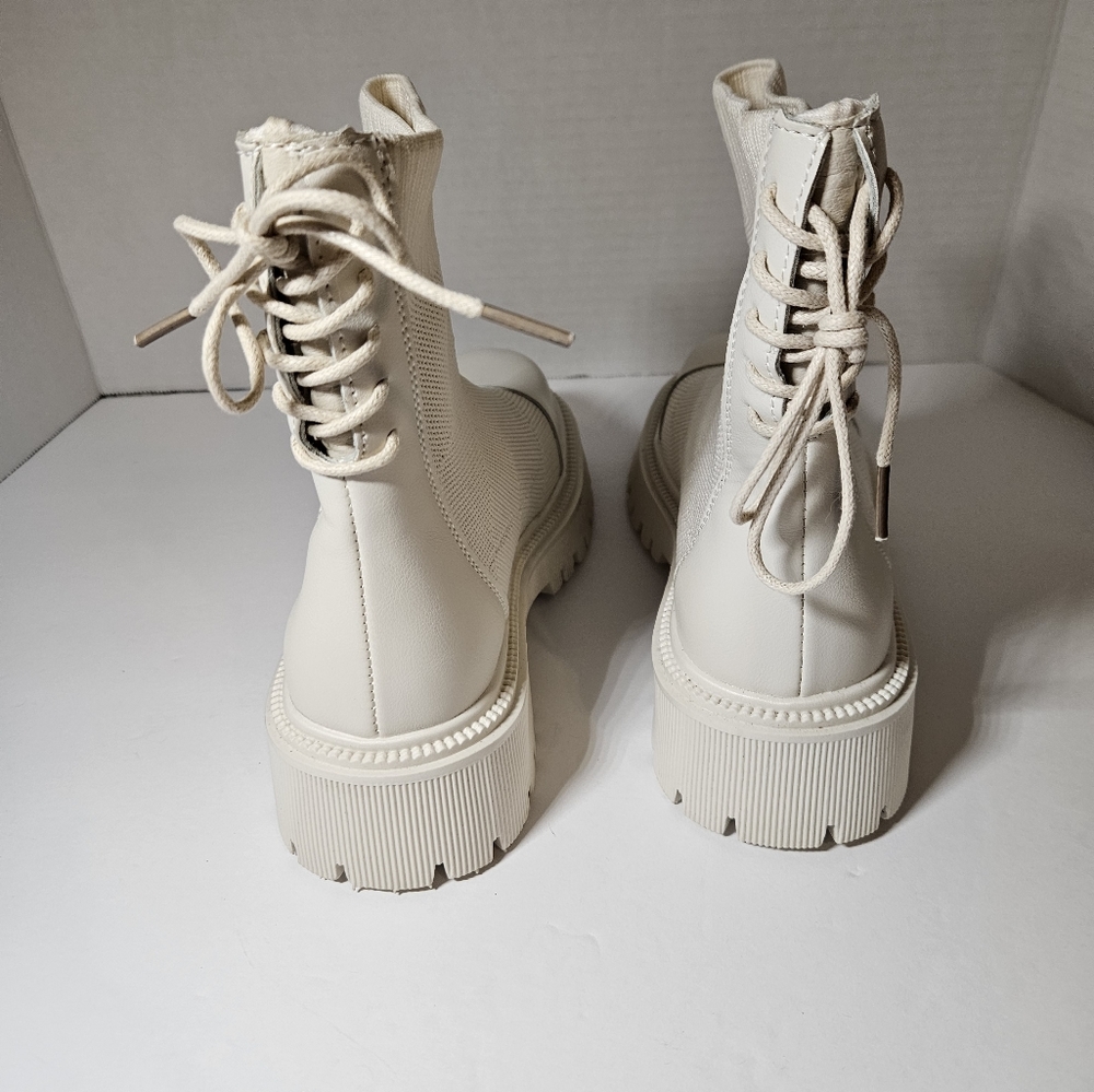 Slip on knit unbranded boot beige - Picture 2 of 7